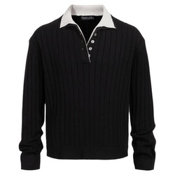 双领口翻领立领两穿羊毛混纺毛衣