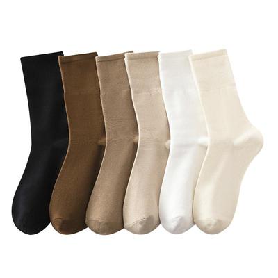 纯棉吸汗无骨松口女中筒堆堆袜