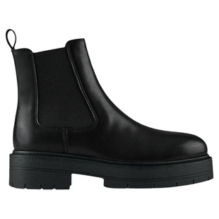 GEOX杰欧适2025秋冬款女靴纯色复古圆头粗跟套筒短靴时装靴