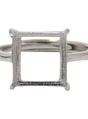 祈禧男女款S925纯银镶嵌戒指空托