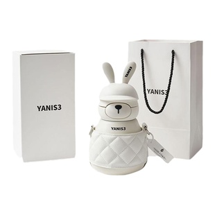 YANIS3兔子水杯保温杯子大容量生日礼物送闺蜜男女朋友可爱大肚杯