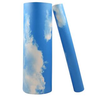 窗户贴纸防走光蓝天白云卫生间透光不透明遮光浴室防窥磨砂玻璃贴