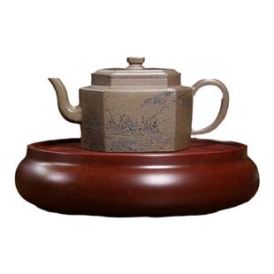 名壶秋月宜兴紫砂壶长乐四方名家鲁娜全手工原矿青段泡茶功夫茶具