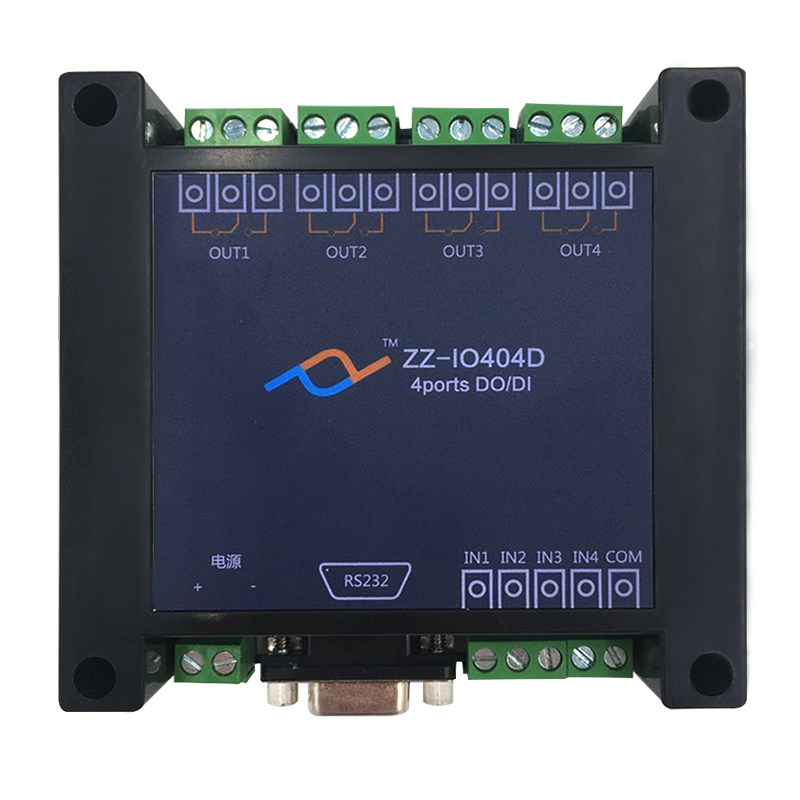 4路串口继电器485/232开关量采集输入输出工业控制IO Modbus光耦