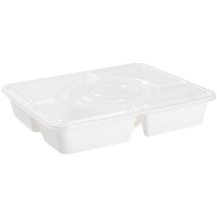 一次性餐盒五格1500ml大容量打包盒多格长方形外卖快餐盒分格饭盒