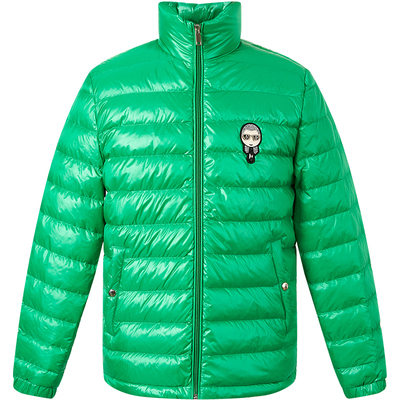 bm轻奢潮流卡通章仔立领羽绒服