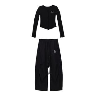 CBXLAB儿童街舞潮牌黑色速干【大香蕉】爵士舞长裤宽松运动hiphop