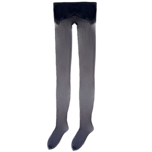 丝袜女夏薄款防勾丝极光油亮连裤袜网纱无缝裆光泽油光性感黑丝袜