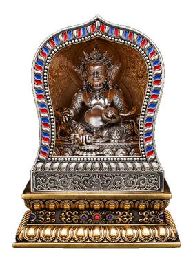 精品纯铜八吉祥嘎乌盒十厘米佛像通用佛龛十相自在随身旅行携带