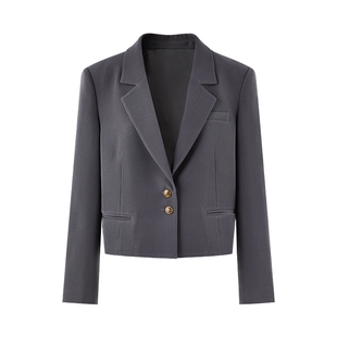 秋水伊人小个子短款西装外套女2026春季新款休闲显瘦百搭西服上衣