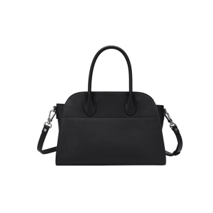 BAMPO半坡头层牛皮手提通勤女包2024新款专柜品牌真皮单肩斜挎包