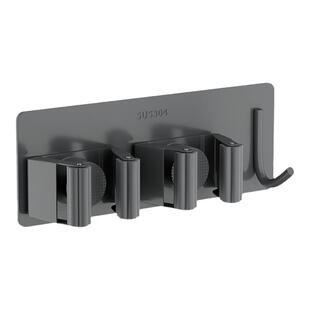 浴室不锈钢免打孔挂钩卫生间收纳神器黏胶挂壁固定拖把夹带挂钩