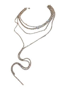 宴会闪钻流苏choker项链