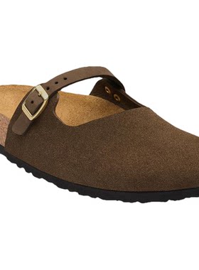 BIRKENSTOCK勃肯绒面革包头拖鞋