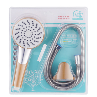 增压花洒喷头套装家用淋浴软管卫浴室三件套莲蓬头支架日式美肤