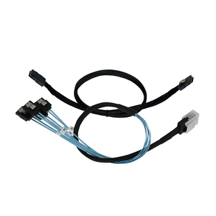 阵列卡直通卡MINI-SAS SFF8087 TO 4*SATA服务器硬盘数据线连接线
