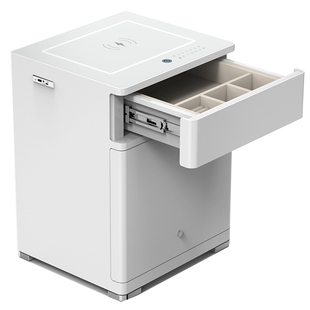 欧奈斯床头柜保险箱一体保险柜家用2024新款防盗控制无线充电55cm高小型指纹密码保管箱夹万家庭