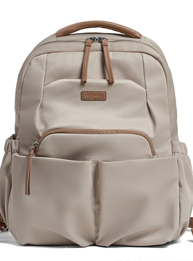 莱夫夏季旅游双肩包女2024新款时尚背包大容量学生书包帆布旅行包
