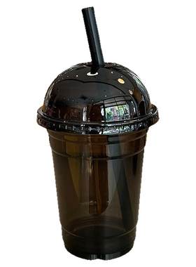 一次性黑色pet杯咖啡冷饮杯