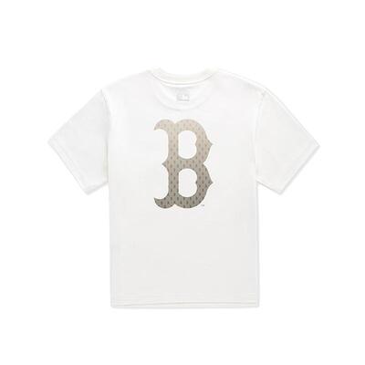 MLB官方 男女款宽松时尚渐变老花背标休闲防晒T恤26夏季新款TSM08