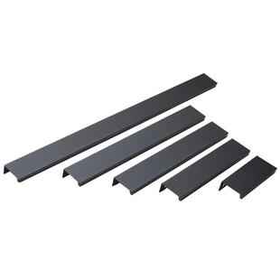 现代简约抽屉封边门缝隐形衣柜门拉手柜子橱柜黑色侧装长把手金色