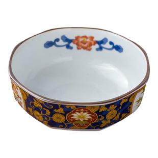 MinoYaki 有田烧仁祥窑陶瓷八角碗轻奢瓷器古伊万里描金花鸟饭碗