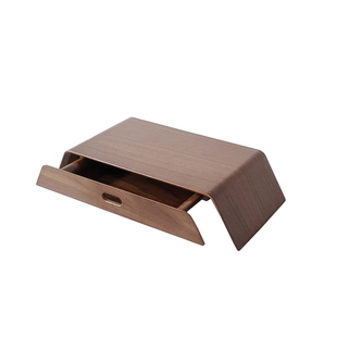 显示器一体机木质支架桌面收纳底座笔记本imac电脑支撑显示器屏增高垫高带抽屉支撑托架子