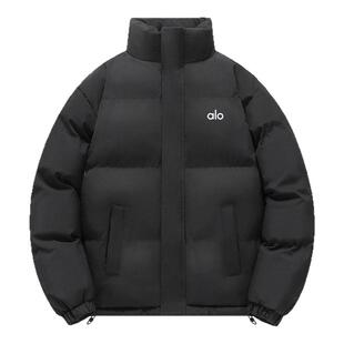 a.l.o潮牌假两件连帽羽绒棉服男款冬季青年加厚保暖棉袄棉衣外套