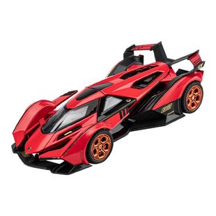 嘉业1:32兰博基尼V12超级跑车开门声光回力合金车模型男孩玩具