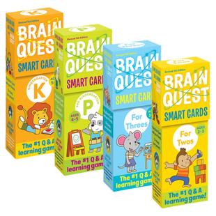 新版 brainquest 英文原版字卡 Brain Quest 系列 4盒套装 2-6岁 低幼组 Preschool Kindergarten 大脑任务智力开发卡片书4盒套装