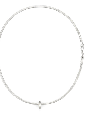 GGXR925银天然宝石蛇骨链锁骨链