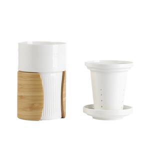 好巢泡茶杯男士日式办公室水杯带盖过滤隔热个人专用茶水分离杯子