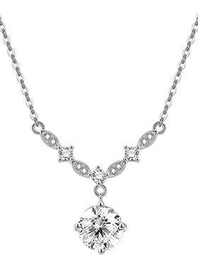 老凤祥S925纯银水滴闪耀星河项链配饰女璀璨气质锁骨链送女友礼物