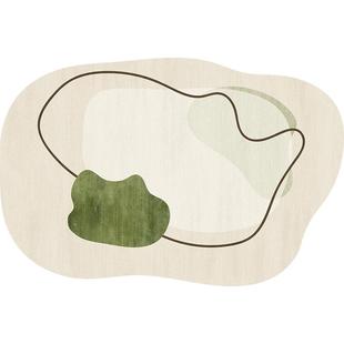 地毯客厅异形沙发茶几毯仿羊绒高级不规则家用耐脏卧室地垫ins 风