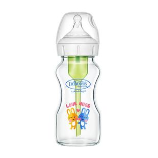 【自营】布朗博士玻璃新生儿奶瓶防胀气宽口奶瓶流量3奶嘴270ml