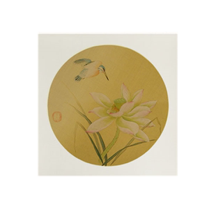 绢本软卡镜片真丝熟绢制作小写意山水没骨书法小楷作品用免装裱