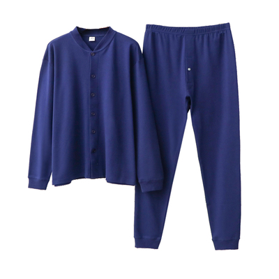 中老年男士宽松加肥保暖内衣纯棉