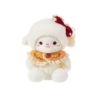 TheGreenParty蘑菇小羊玩偶生日礼物送女生桌面摆件毛绒玩具娃娃