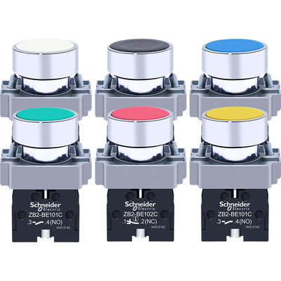 施耐德平头按钮开关XB2B自复位