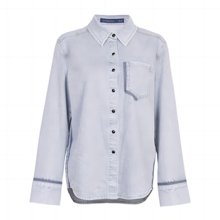 婉甸2025年秋季新品冰灰色牛仔阔腿喇叭裤1243X01DS1