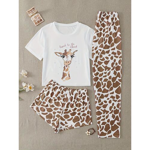 W 56720 Cartoon Sloth Pajama Set 卡通树懒睡衣 欧美跨境