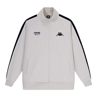 Kappa卡帕背靠背秋季新款复古运动夹克卫衣外套男休闲针织开衫潮