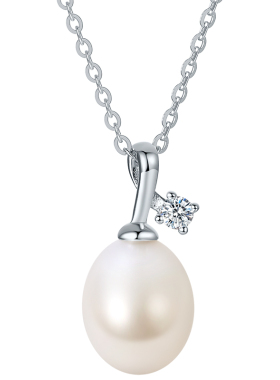 周六福淡水珍珠S925项链女