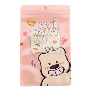 大号卡通食品按压封口袋儿童零食糖果学生卡片义卖饼干礼品密封袋