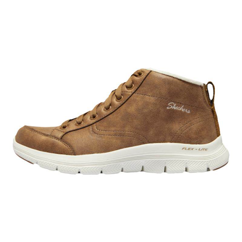 Skechers斯凯奇2025新款女士中帮户外厚底靴时尚休闲运动鞋167887