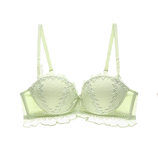 六只兔子性感蕾丝内衣女小胸聚拢显大文胸收副乳无钢圈波波杯胸罩