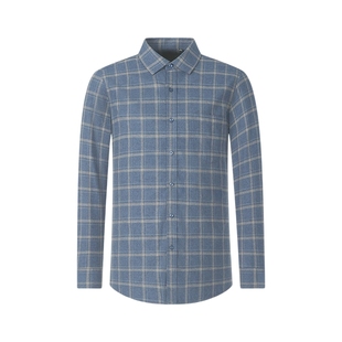 杉杉磨毛加绒衬衫男款商务休闲2025秋冬季新款保暖男士长袖衬衣