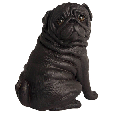 狗狗八哥小丑女孩仿真动物模型