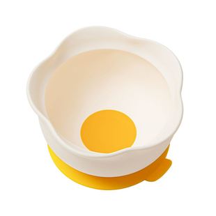 IKV蛋花碗辅食碗婴幼儿专用宝宝训练学吃饭硅胶吸盘碗儿童餐具
