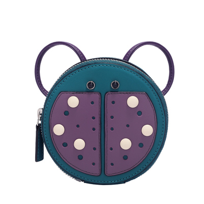 半坡真皮迷你口红包头层牛皮